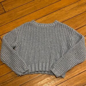 a.n.a Women's Long Sleeve Blue Knit Top